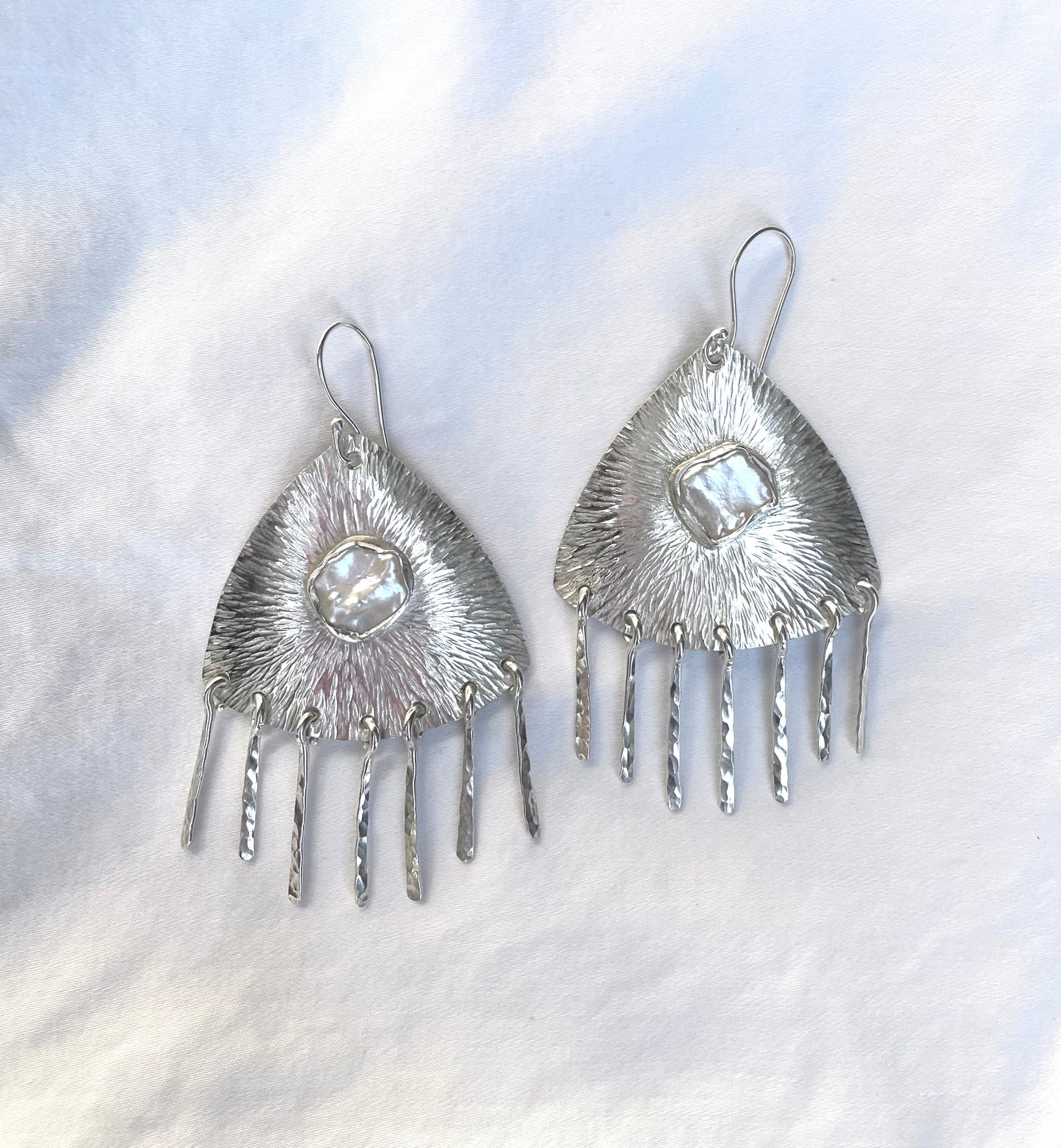 Fresh Water Pearl Fringe Earrings