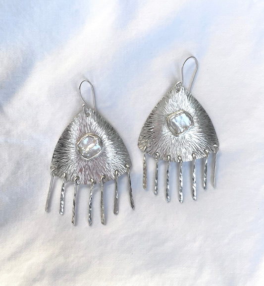 Fresh Water Pearl Fringe Earrings